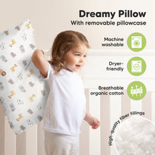 Load image into Gallery viewer, Jumbo Toddler Pillow with Pillowcase (Safari Echo)