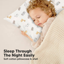 Load image into Gallery viewer, Jumbo Toddler Pillow with Pillowcase (Safari Echo)