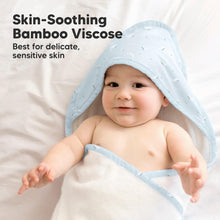 Load image into Gallery viewer, Luxe Baby Hooded Towel (Blue Whale)