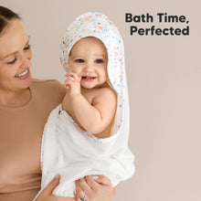Load image into Gallery viewer, Luxe Baby Hooded Towel (Wildflowers)