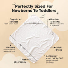 Load image into Gallery viewer, Lyra Muslin Hooded Towel (Meadow, Petite)