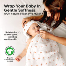 Load image into Gallery viewer, Lyra Muslin Hooded Towel (Monarch, Petite)