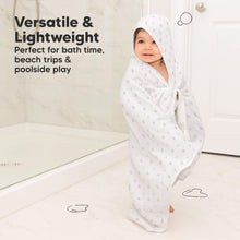 Load image into Gallery viewer, Lyra Muslin Hooded Towel (Petunia)