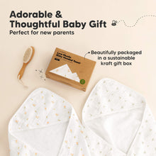 Load image into Gallery viewer, Lyra Muslin Hooded Towel (Tulips, Petite)