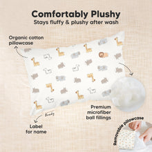 Load image into Gallery viewer, Mini Toddler Pillow With Pillowcase (Safari Echo)