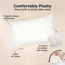 Load image into Gallery viewer, Mini Toddler Pillow With Pillowcase (Soft White)