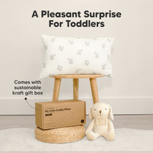 Load image into Gallery viewer, Cuddly Toddler Pillow with Pillowcase (Bumble Bear)