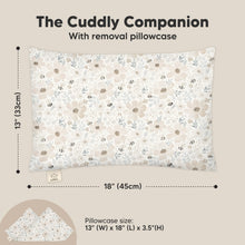 Load image into Gallery viewer, Cuddly Toddler Pillow with Pillowcase (Flora Vale)