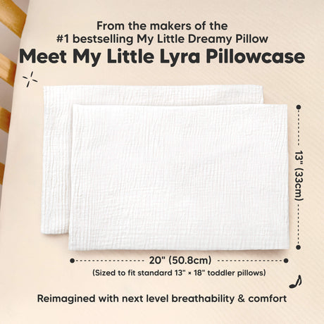 Sized to fit standard toddler pillows, designed for next-level breathability and comfort.