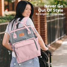 Load image into Gallery viewer, Original Diaper Bag (Pink Gray)