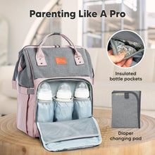 Load image into Gallery viewer, Original Diaper Bag (Pink Gray)