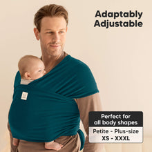 Load image into Gallery viewer, KeaBabies Original Wrap Carrier (Peacock Green)