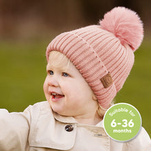 Load image into Gallery viewer, 2-Pack Pom Knitted Beanie (Fawn)