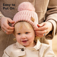 Load image into Gallery viewer, 2-Pack Pom Knitted Beanie (Fawn)