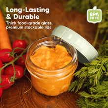 Load image into Gallery viewer, 6-Pack Prep Jars Food Glass Containers (Sage)