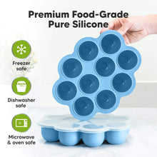 Load image into Gallery viewer, Prep Silicone Baby Food Tray (Misty Blue)