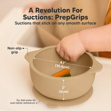 Load image into Gallery viewer, 2-Pack Prep Silicone Suction Bowls (Terracotta)