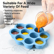 Load image into Gallery viewer, Prep Silicone Baby Food Tray (Misty Blue)