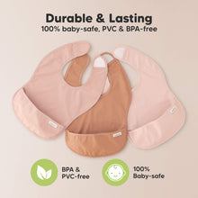 Load image into Gallery viewer, 3-Pack Presto Waterproof Bibs (Fawn)