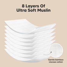 Load image into Gallery viewer, Softe Muslin Baby Burp Cloth (Soft White)