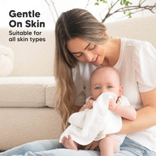 Load image into Gallery viewer, Softe Muslin Baby Burp Cloth (Soft White)