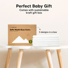 Load image into Gallery viewer, Softe Muslin Baby Burp Cloth (Soft White)