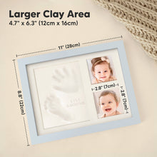 Load image into Gallery viewer, Baby Handprint & Footprint Keepsake Solo Frame (Mist Blue)