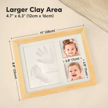 Load image into Gallery viewer, Baby Handprint & Footprint Keepsake Solo Frame (Natural Pine)