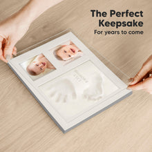 Load image into Gallery viewer, Baby Handprint & Footprint Keepsake Solo Frame (Cloud Gray)