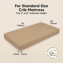 Load image into Gallery viewer, Soothe Fitted Crib Sheet (Pecan)