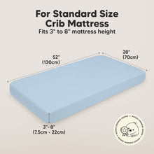 Load image into Gallery viewer, Soothe Fitted Crib Sheet (Cornflower)