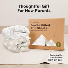 Load image into Gallery viewer, Soothe Fitted Crib Sheet (Meadow)
