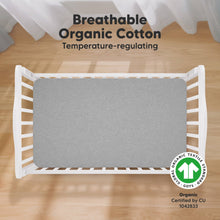 Load image into Gallery viewer, Soothe Fitted Crib Sheet (Storm)
