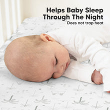 Load image into Gallery viewer, Soothe Fitted Crib Sheet (DinoDood)
