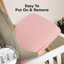 Load image into Gallery viewer, Soothe Fitted Mini Crib Sheet (Rose)