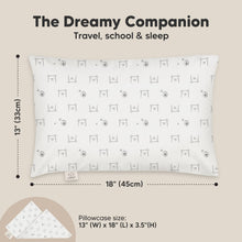 Load image into Gallery viewer, Toddler Pillow with Pillowcase (Bumble Bear)