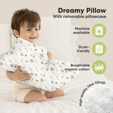 Load image into Gallery viewer, Toddler Pillow with Pillowcase (Grasslands)