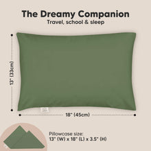 Load image into Gallery viewer, Toddler Pillow with Pillowcase (Jungle Green)