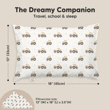 Load image into Gallery viewer, Toddler Pillow with Pillowcase (Tractor)