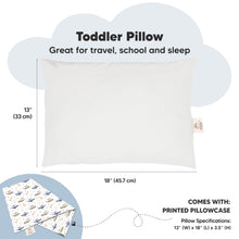 Load image into Gallery viewer, Toddler Pillow with Pillowcase (Marine)
