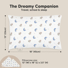 Load image into Gallery viewer, Toddler Pillow with Pillowcase (Space Drift)