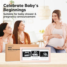 Load image into Gallery viewer, Trio Baby Sonogram Frame (Petal Pink)