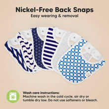 Load image into Gallery viewer, 8-Pack Urban Drool Bibs (Azure)