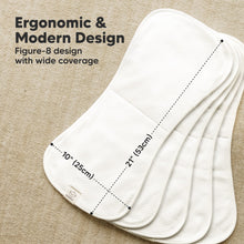 Load image into Gallery viewer, 5-Pack Urban Quin Burp Cloths (Soft White)