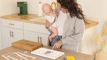 Load and play video in Gallery viewer, Baby Handprint & Footprint Keepsake Duo Frame (Cloud Gray)