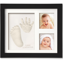 Load image into Gallery viewer, Baby Handprint & Footprint Keepsake Solo Frame (Onyx Black)