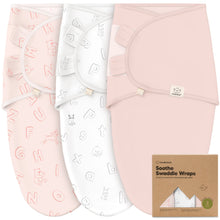Load image into Gallery viewer, 3-Pack Soothe Swaddle Wraps (ABC Land Rose)