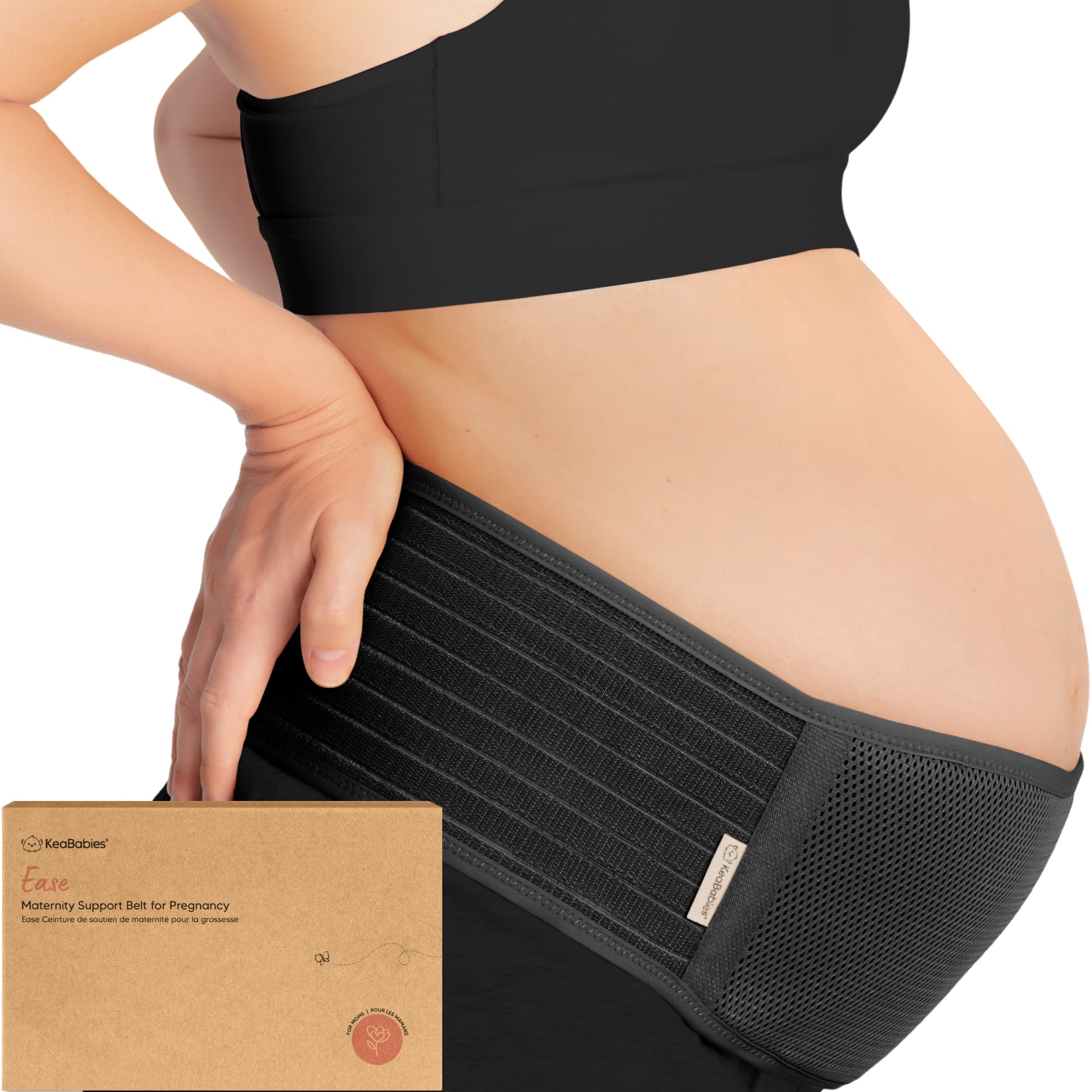 KUNINDOME Maternity Shapewear for Belly Support, Prevent Thigh Chaffing,  Black, X-Large