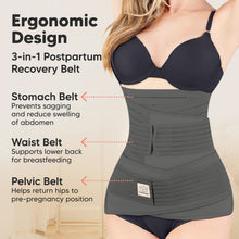Load image into Gallery viewer, Revive 3-in-1 Postpartum Recovery Support Belt (Mystic Gray)