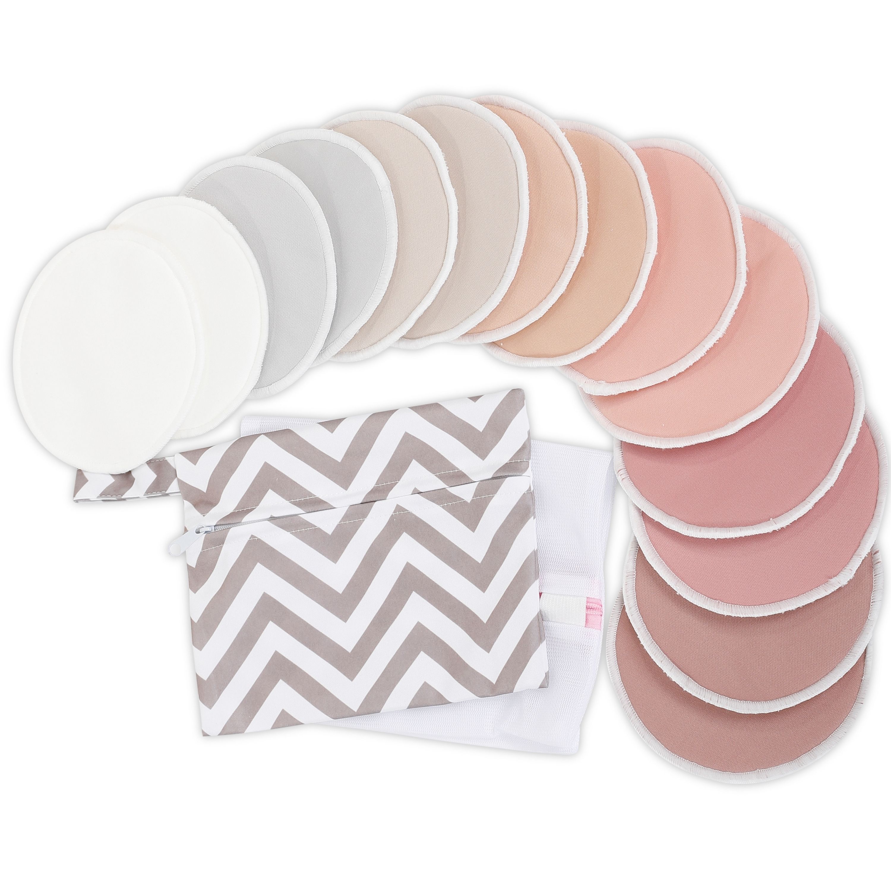 Keababies 14pk Organic Nursing Pads, Washable Breast Pads + Wash Bag, Breastfeeding  Nipple Pads (lovelle Lite - Medium 3.9) : Target